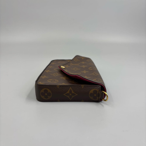 Louis Vuitton Pochette Felicie Chain Wallet Monogram Brown