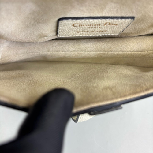 Dior Small Saddle Bag Calfskin White