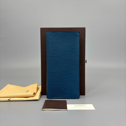 Louis Vuitton Brazza Wallet Epi Blue