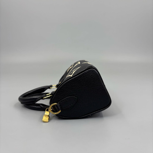 Louis Vuitton Nano Speedy Bandouliere Monogram Empreinte Black White