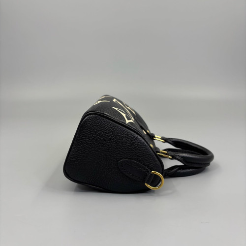 Louis Vuitton Nano Speedy Bandouliere Monogram Empreinte Black White