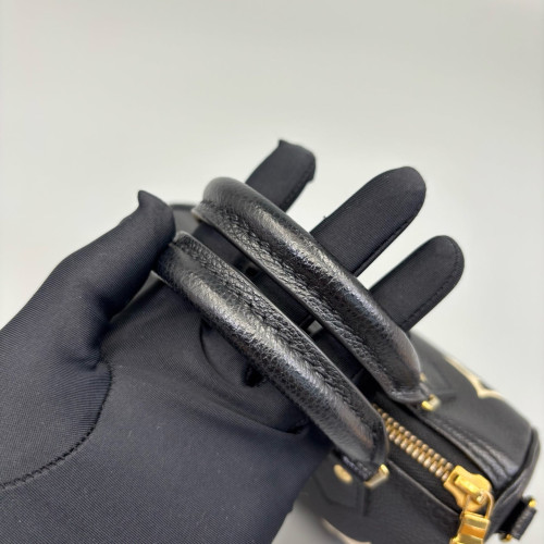 Louis Vuitton Nano Speedy Bandouliere Monogram Empreinte Black White