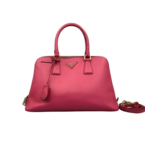Prada Medium Lux Open Promenade Saffiano Calfskin Fuchsia