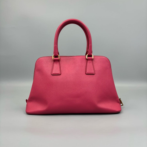 Prada Medium Lux Open Promenade Saffiano Calfskin Fuchsia