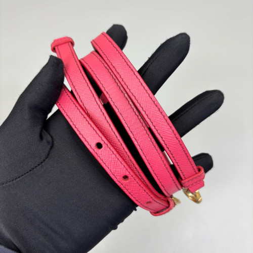 Prada Medium Lux Open Promenade Saffiano Calfskin Fuchsia