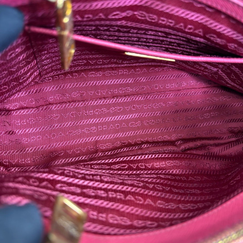 Prada Medium Lux Open Promenade Saffiano Calfskin Fuchsia