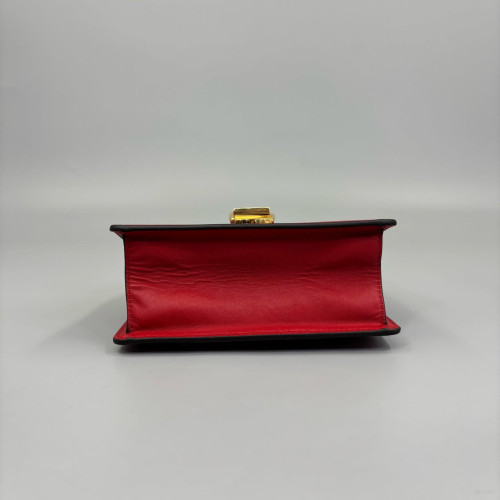 Gucci Mini Sylvie Shoulder Bag Calfskin Red