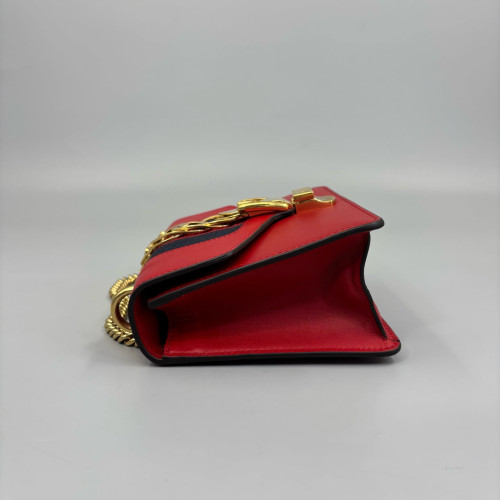 Gucci Mini Sylvie Shoulder Bag Calfskin Red