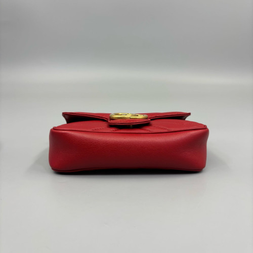 Gucci Matelasse Super Mini GG Marmont Calfskin Red
