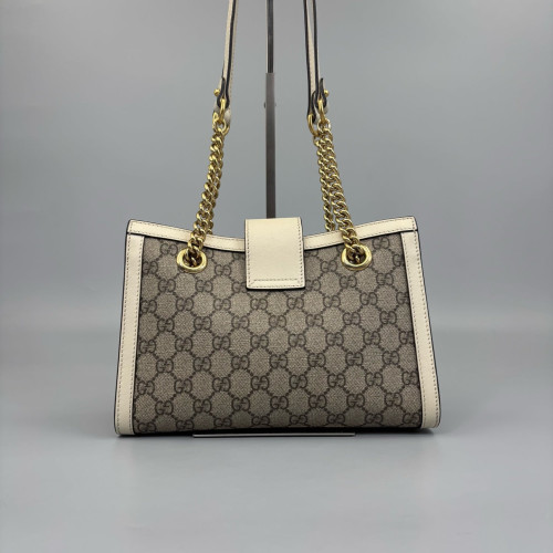 Gucci Small Padlock Tote GG Supreme Monogram Beige White