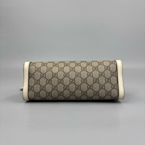 Gucci Small Padlock Tote GG Supreme Monogram Beige White
