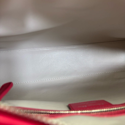 Dior Large Lady Dior Lambskin Red White Dior Large Lady Dior Lambskin Red White