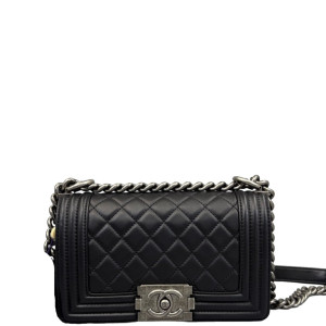 Chanel Quilted Mini Boy Flap Calfskin Black