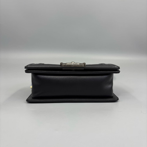 Chanel Quilted Mini Boy Flap Calfskin Black Chanel Quilted Mini Boy Flap Calfskin Black