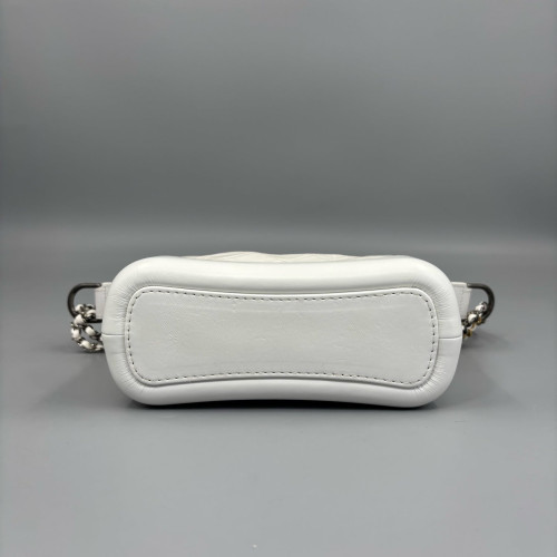 Chanel Quilted Small Gabrielle Hobo Calfskin White Chanel Quilted Small Gabrielle Hobo Calfskin White