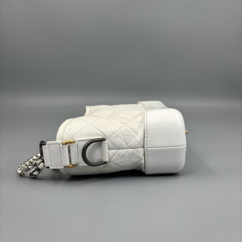 Chanel Quilted Small Gabrielle Hobo Calfskin White Chanel Quilted Small Gabrielle Hobo Calfskin White