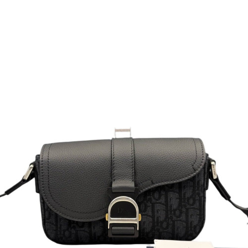 Dior Saddle Bag Canvas Calfskin Black Dior Saddle Bag Canvas Calfskin Black