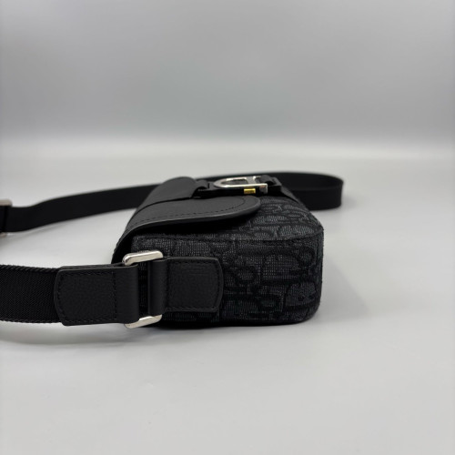 Dior Saddle Bag Canvas Calfskin Black Dior Saddle Bag Canvas Calfskin Black