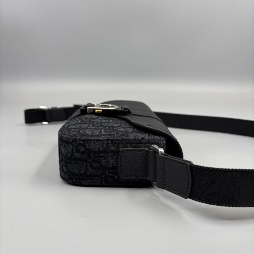 Dior Saddle Bag Canvas Calfskin Black Dior Saddle Bag Canvas Calfskin Black