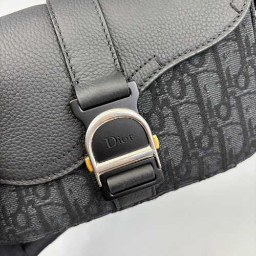 Dior Saddle Bag Canvas Calfskin Black Dior Saddle Bag Canvas Calfskin Black