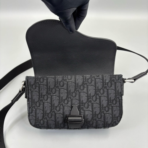 Dior Saddle Bag Canvas Calfskin Black Dior Saddle Bag Canvas Calfskin Black