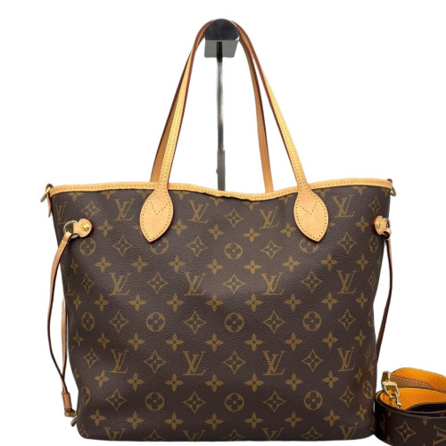 Louis Vuitton Neverfull Bandouliere Inside Out MM Monogram Brown