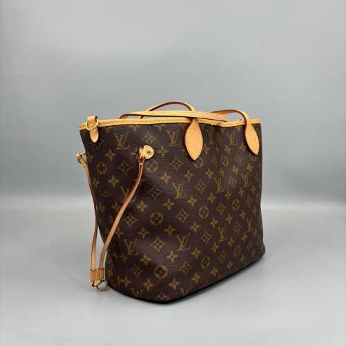 Louis Vuitton Neverfull Bandouliere Inside Out MM Monogram Brown