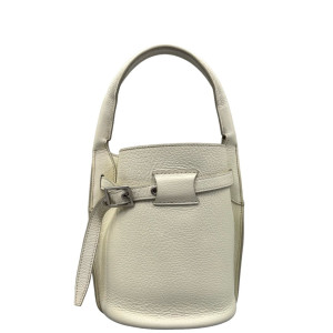 Celine Nano Big Bag Bucket Grained Calfskin White