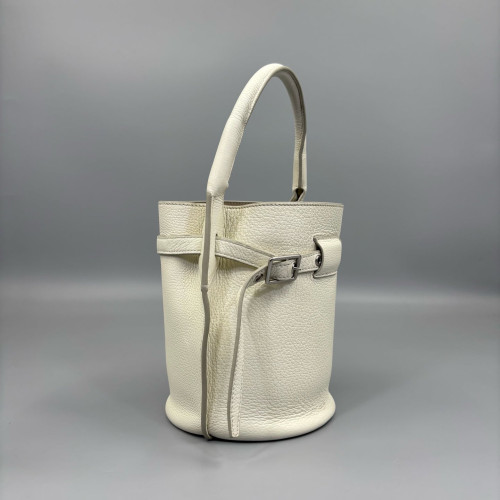 Celine Nano Big Bag Bucket Grained Calfskin White Celine Nano Big Bag Bucket Grained Calfskin White