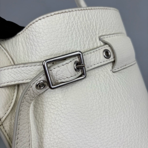 Celine Nano Big Bag Bucket Grained Calfskin White Celine Nano Big Bag Bucket Grained Calfskin White
