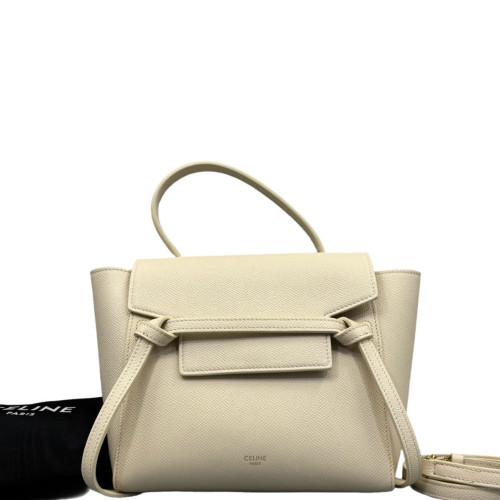 Celine Nano Belt Bag Saffiano Calfskin Beige Mystic White