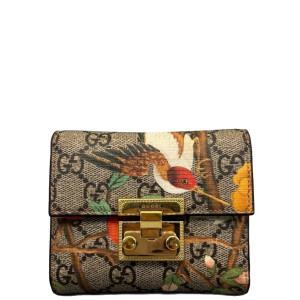 Gucci Flap Wallet GG Monogram Beige