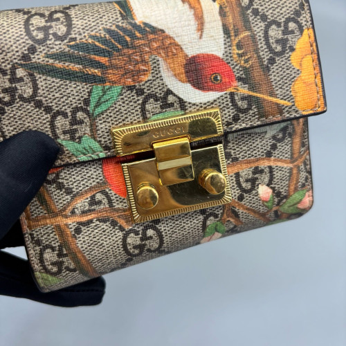 Gucci Flap Wallet GG Monogram Beige
