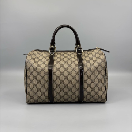 Gucci Boston Bag GG Supreme Monogram Beige