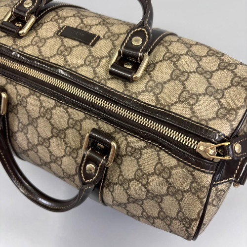 Gucci Boston Bag GG Supreme Monogram Beige