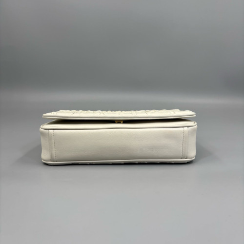 Prada Shoulder Bag Crumpled Calfskin White