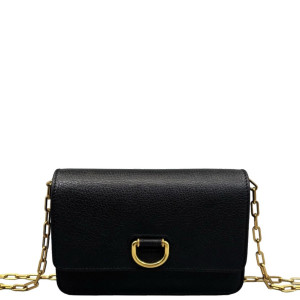 Burberry Wallet On Chain WOC Calfskin Black