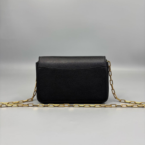Burberry Wallet On Chain WOC Calfskin Black