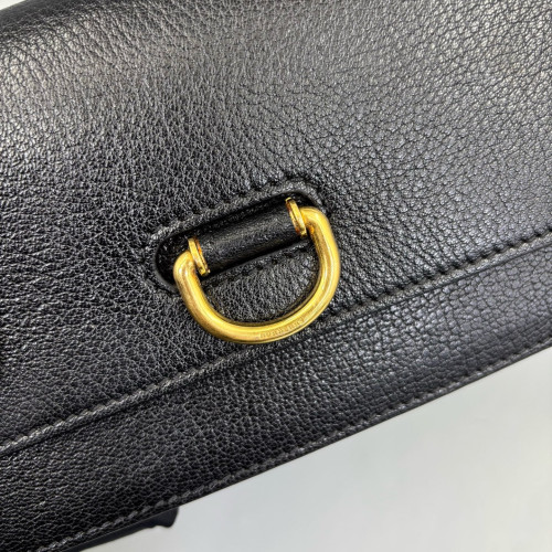 Burberry Wallet On Chain WOC Calfskin Black