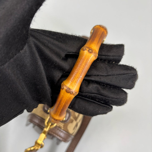 Gucci Bamboo Bamboo 1947 Mini Monogram Jumbo GG Beige Brown Gucci Bamboo Bamboo 1947 Mini Monogram Jumbo GG Beige Brown