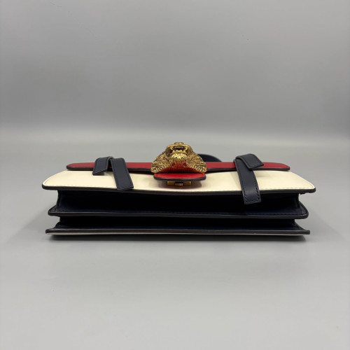 Gucci Small RE(BELLE) Shoulder Bag Calfskin Red White Black