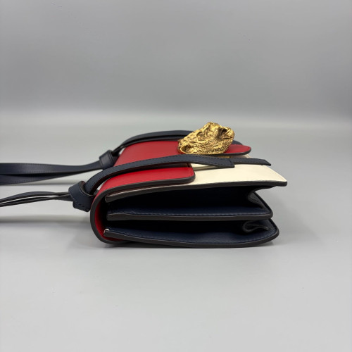Gucci Small RE(BELLE) Shoulder Bag Calfskin Red White Black