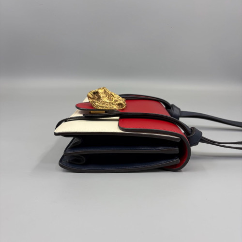 Gucci Small RE(BELLE) Shoulder Bag Calfskin Red White Black