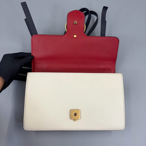 Gucci Small RE(BELLE) Shoulder Bag Calfskin Red White Black
