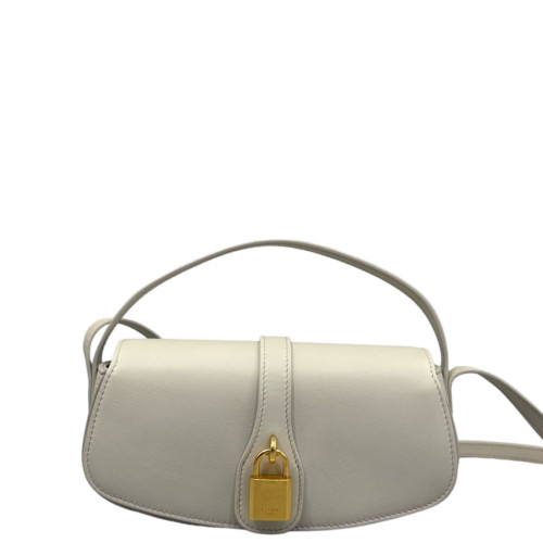 Celine Tabou Calfskin White