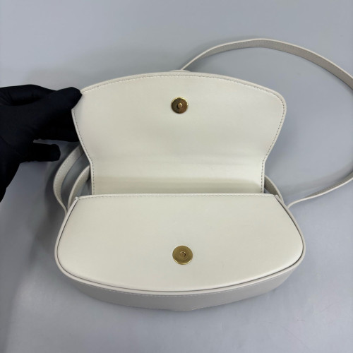 Celine Tabou Calfskin White