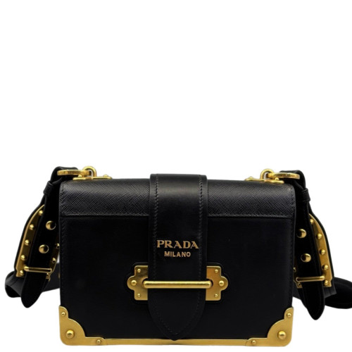 Prada Small Cahier Saffiano Calfskin Black Prada Small Cahier Saffiano Calfskin Black