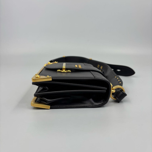 Prada Small Cahier Saffiano Calfskin Black Prada Small Cahier Saffiano Calfskin Black