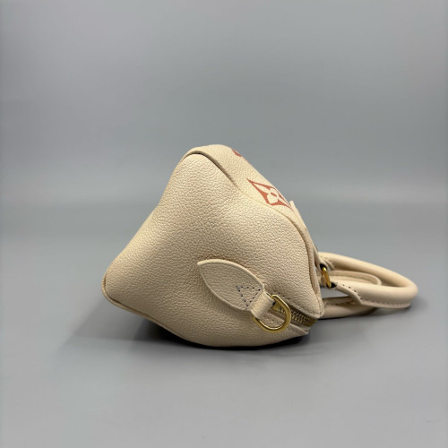 Louis Vuitton Speedy Bandouliere 20 Calfskin Beige Mystic White Red