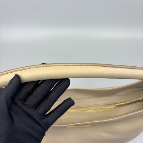 Burberry Hobo Calfskin Beige